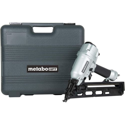  Hitachi NT65MA4 1-14 Inch to 2-12 Inch 15-Gauge Angled Finish Nailer with Air Duster