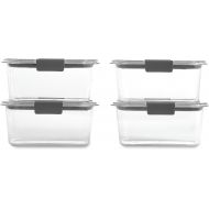 [아마존 핫딜] [아마존핫딜]Rubbermaid Brilliance Food Storage Container, BPA-Free Plastic, Medium Deep, 4.7 Cup, 4-Pack, Clear
