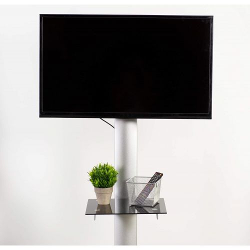 비보 VIVO Mobile TV Cart for 37 to 70 inch LCD LED Plasma Flat Panel Screens | Rolling TV Stand with Wheels (STAND-TV02D)
