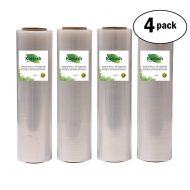 Karlash Shrink Wrap 4 Pack (6000 ft X 20, 80 Gauge): Stretch Film Plastic Wrap - Industrial Strength Hand Stretch Wrap, 20 x 1,500 FT Per Roll, 80 Gauge Shrink Film/Pallet Wrap Cle