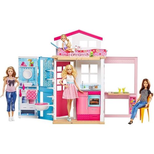 바비 Barbie 2-Story House with Furniture & Accessories