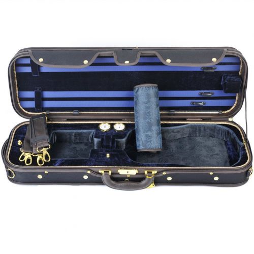  ADM 4/4 Full Size Professional Deluxe Violin Case, Silk Interior