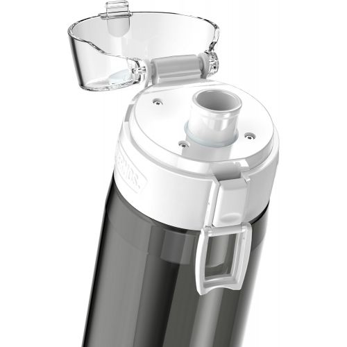 써모스 Thermos 24 Ounce Hydration Bottle with Connected Smart Lid, Smoke