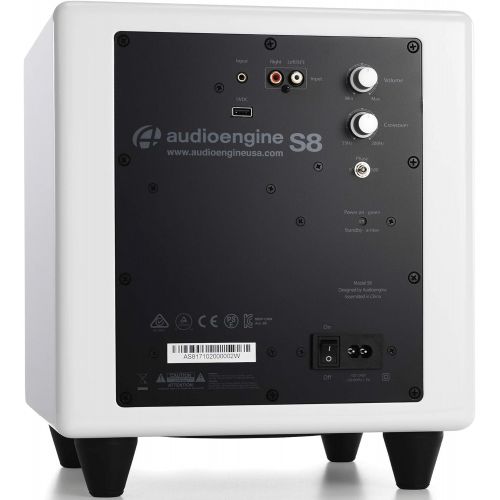  [아마존베스트]Audioengine S8 250W Powered Subwoofer, Built-in Amplifier (White)