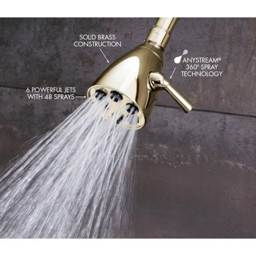  Speakman S-2252 Signature Brass Icon Anystream High Pressure Adjustable Shower Head, Polished Chrome