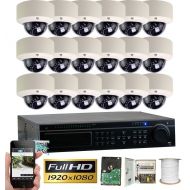 GW Security Inc GW Security 32CH HD 1080p 4-In-1 DVR Security System, QR-Code Connection, 18 Day Night 1920TVL High Resolution Weatherproof Dome Cameras CCTV Surveillance System 4TB HDD