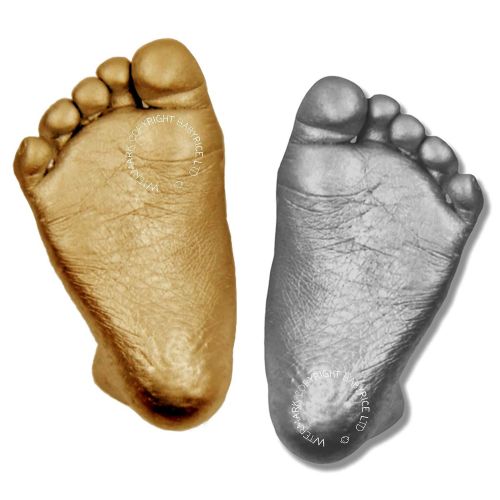  Anika-Baby Basic Baby Casting Kit Materials (3D Handprint & Footprint Casts Kit) with Metallic Silver & Gold paint by BabyRice