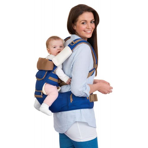  Clevamama Baby and Toddler Hip Seat Carrier, Blue, Pink, Sage/Silver, Universal