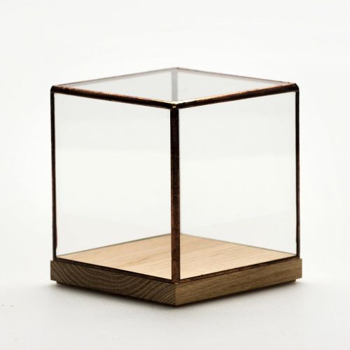  10¹² Terra Showcase 100 - Oak, Glass & Copper Ornament Display Case
