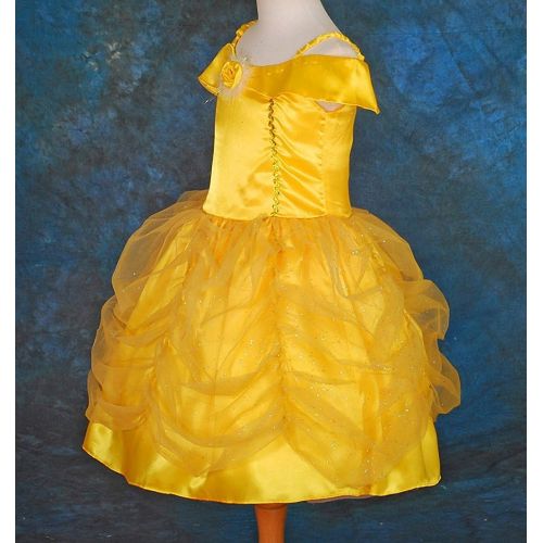  Lito Angels Girls Princess Belle Dress Up Costume Halloween Party Fancy Dresses with Accessories