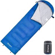 KingCamp Envelope Sleeping Bag 3 Season Spliced Adult Portable Lightweight and Comfort with Compression Sack Camping Backpack Temp Rating 26F-3C