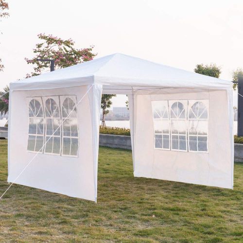  Mytunes 3 x 3m Three Sides Waterproof Tent with Spiral Tubes White