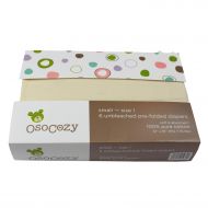 OsoCozy - Prefolds Unbleached Cloth Diapers, Size 1(7-15lbs), 6 Pack - Soft, Absorbent and Durable 100% Indian Cotton Natural Infant Diapers - Highest Quality & Best-Selling Cloth