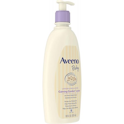 [아마존베스트]Aveeno Baby Calming Comfort Moisturizing Lotion with Lavender, Vanilla and Natural Oatmeal, 18 fl. oz