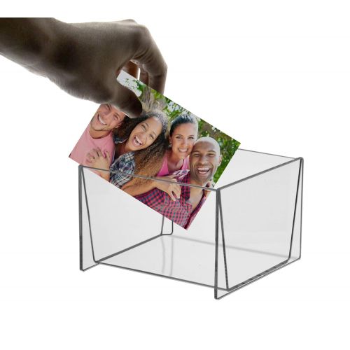  Marketing Holders Photo Art Bins Holds 5 x 7 Prints Browse Bins Durable Floor or Counter Clear Showcase Pictures Painting Prints