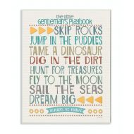 The Kids Room by Stupell Typography Art Wall Plaque, The Little Gentlemans Playbook, 11 x 0.5 x 15, Proudly Made in USA