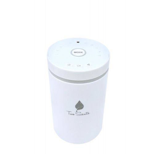  Car Essential Oil Nebulizer Diffuser for Aromatherapy by Two Scents. Fits in Cup Holder! Waterless, Wireless, Heatless, Rechargeable, Nebulizing. Compact & Portable for Home, Car,