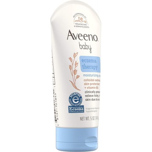  Aveeno Baby Eczema Therapy Moisturizing Cream with Natural Colloidal Oatmeal for Eczema Relief, 5 oz