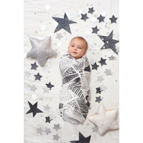 Aden + anais aden + anais Silky Soft Swaddle Blanket | 100% Bamboo Viscose Muslin Blankets for Girls & Boys | Baby Receiving Swaddles | Ideal Newborn & Infant Swaddling Set | 3 Pack, Midnight