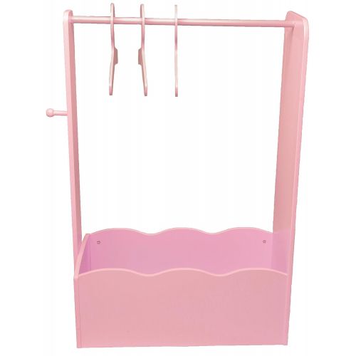  MMP Living Dress up Center with Full Length Mirror, knob and 3 Hangers - Pink, 3 feet Tall