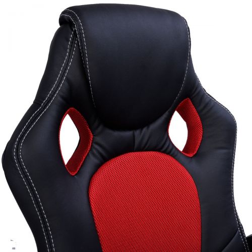  HPD Office Chair HPD High Back Race Car Style Bucket Seat Office Desk Chair Gaming Chair Red
