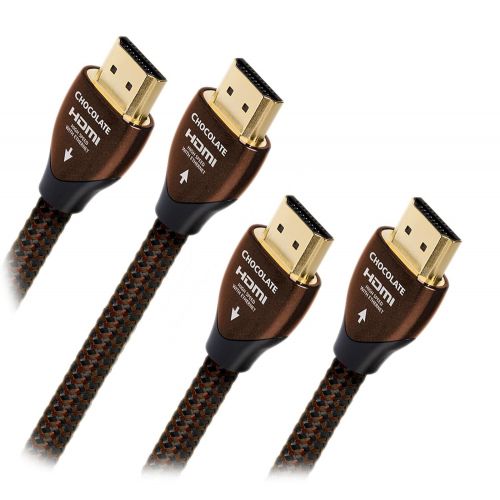  AudioQuest Chocolate .6m (1.96 ft.) Braided High Speed HDMI Cable with Ethernet (.6m 2-Pack)