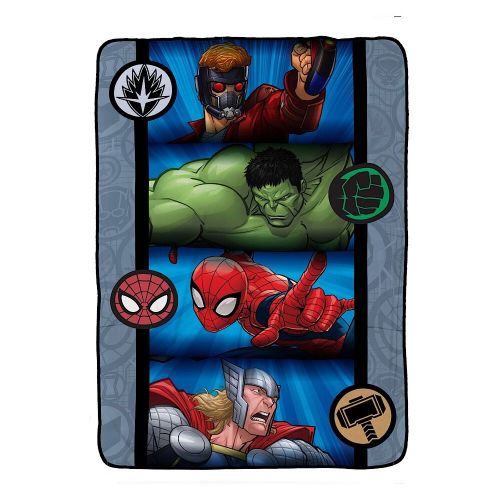 마블시리즈 Marvel Comics Inc. Marvel Avengers Blanket Full Size Kids Plush Bedding - 62 x 90