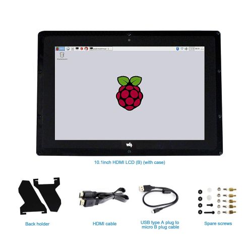  CQRobot 10.1 inch HDMI LCD with Case, Compatible for Raspberry PiBanana PiBanana Pro, IPS Screen Capacitive Touch Control Screen, 1280×800 Resolution, Works with RaspbianUbuntu