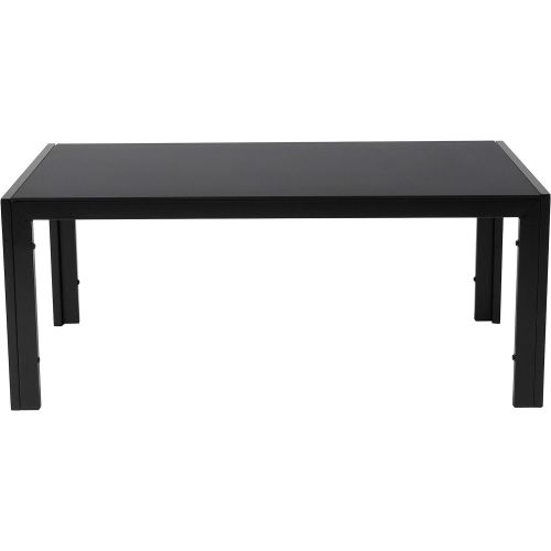  Visit the Flash Furniture Store Flash Furniture Franklin Collection Sleek Black Glass Coffee Table with Black Metal Legs