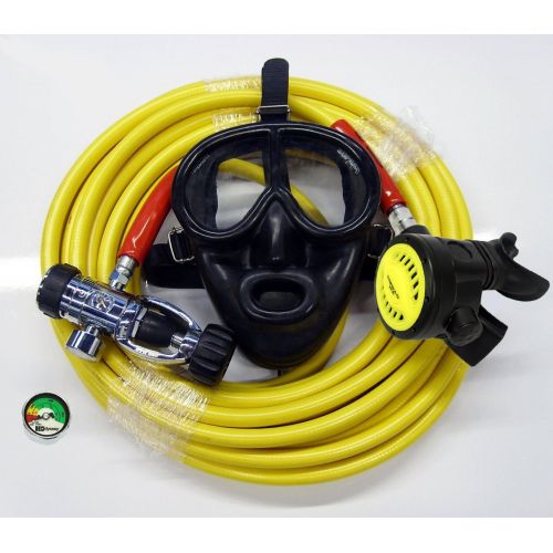  BRO Scuba Diving Kayak Dive Kit with Regulator Silicone Full Face Mask 50 Long Hose Gauge Hookah Diving Third Lung Commercial Boat Cleaning Scuba