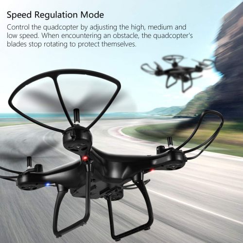  [아마존 핫딜]  [아마존핫딜]Allcaca allcaca RC Drohne RC Quadrocopter 23 Minuten Lange Akkulaufzeit mit LED-Leuchten, 3D Flip Kopflos Modus One Key Start Landung DREI Geschwindigkeitsmodus Beste fuer Anfanger, Schwarz