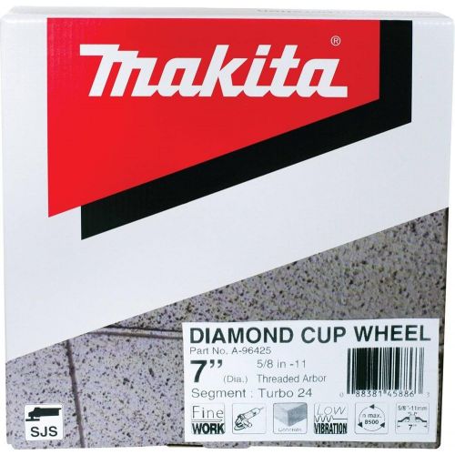  Makita A-96425 24 Segment Turbo Anti-Vibration Diamond Cup Wheel, 7