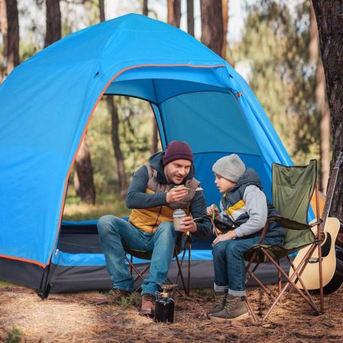  Anchor Instant Pop-Up 4 Person Tent for Camping Double Layer Family Camping Tent for 4 Seasons Waterproof