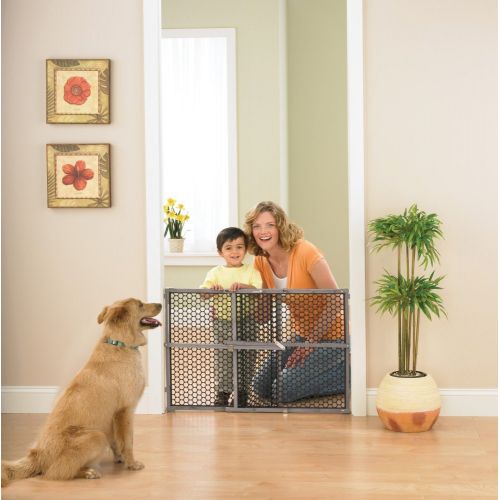  Safety 1st Vintage Wood Baby Gate with Pressure Mount Fastening (Gray)
