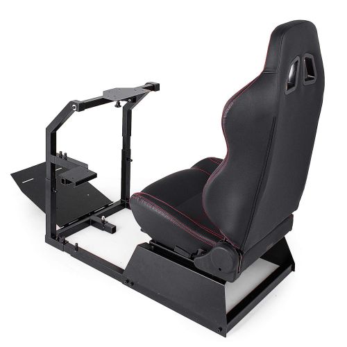  VEVOR Racing Simulator Cockpit G27G29G920T500RS Racing Simulator Cockpit Gaming ChairV2 GT Adjustable Racing Seat Gaming Chair (Seat+Stand, T500RS)