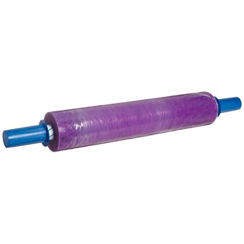  Goodwrappers BN200800 Linear Low Density Polyethylene Purple Tint Blown Hand Stretch Wrap with Built-in Dispenser and Hand Brakes, 800 Length x 20 Width x 120 Gauge Thick (Case of