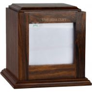 STAR INDIA CRAFT Rosewood Peaceful Pet Memorial Keepsake Urn - A Perfect Photo Box Cremation Urn for Dogs,Cats - Pets, Keepsake Urns for Ashes, Wooden Ashes Box Urn
