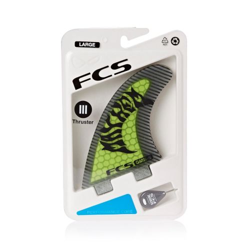  FCS GMB Performance Core Surfboard Tri Fin Set - Fluoro