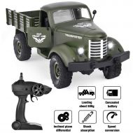 Rainbrace RC Military Truck -Radio Control 116 All Terrain Remote Control Military Truck 2.4Ghz 4WD RTR Controller Electric RC Off Road Trucks Vehicle Rechargeable Batteries Great
