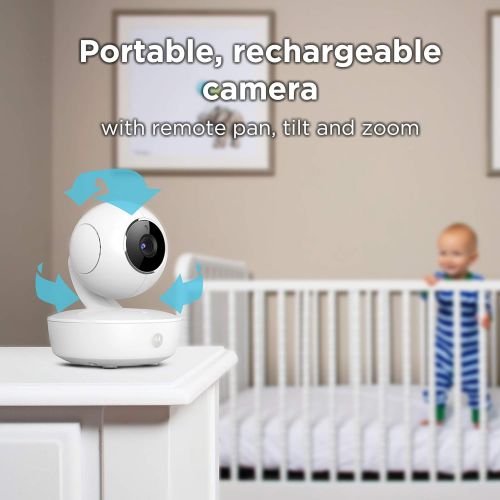 모토로라 Motorola Baby Motorola MBP36XL Portable Video Baby Monitor, 5-Inch Color Screen Portable, Rechargeable Camera with Remote Pan, Tilt, and Zoom, Two-Way...