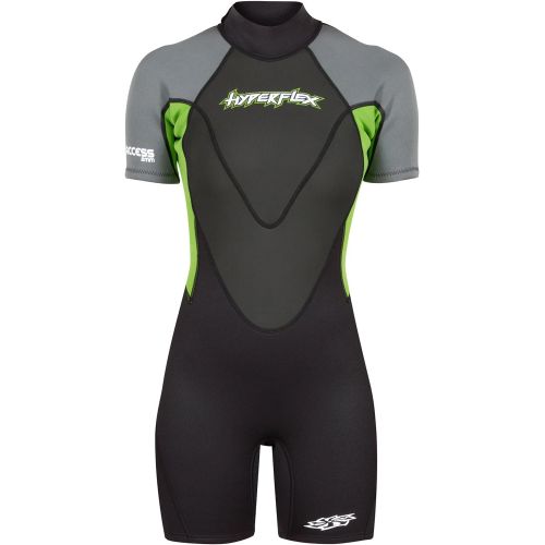  Visit the Hyperflex Store HYPERFLEX Mens and Womens 2.5mm Shorty Springsuit Wetsuit  SURFING, Water Sports, Scuba Diving, Snorkeling - Comfort, Flexible, Anatomical Fit, Adjustable Collar