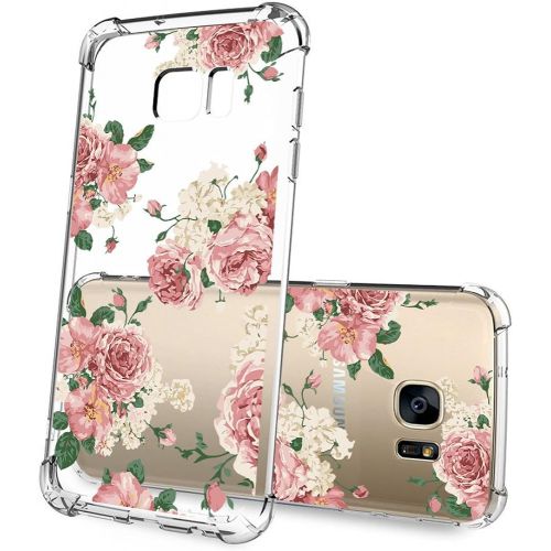  Iessvi Samsung Galaxy S6 Edge Case with flowers, IESSVI Floral Pattern case for S6 Edge