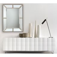 The Display Guys, 48 x 36 inch Square Tall Wall Mount Decorative Mirror Vanity, Bedroom Bathroom Hangs Horizontal & Vertical