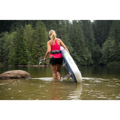 인플레터블 Hero SUP 105 Spark Inflatable SUP All-Around Stand Up Paddle Board, Rolling Backpack, 3-Piece Paddle, 3 Removable Fins, Dual Action Hand Pump, Includes New 10 Leash & 15L Dry Bag