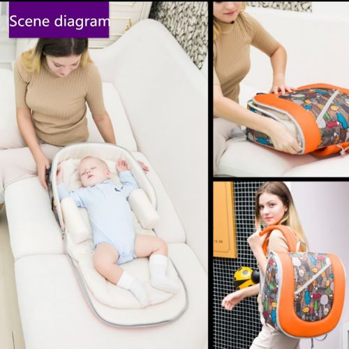 Baby Travel Bed,V-mix Diaper Bag Easily Convertible to Infant Travel Bed or Baby Infant Lounger,Nest...