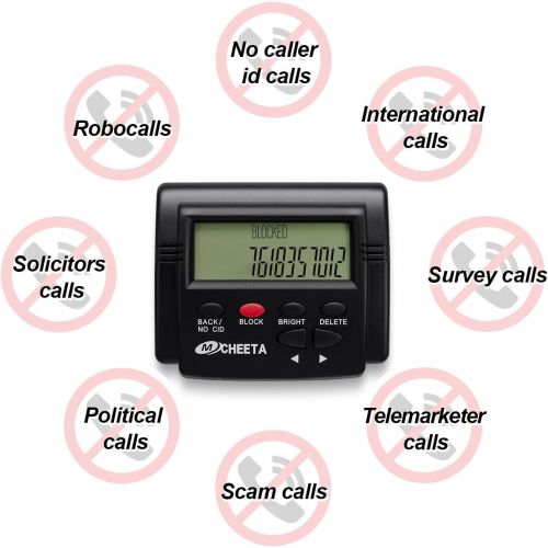  MCHEETA Landline Call Blocker, 4000 Number Capacity Universal Premium Phone Blocker, Block All Unsolicited Calls, Scam Calls, Robo Calls, Nuisance Calls, One Touch Blocking All Tel