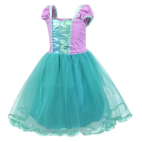  AmzBarley Little Mermaid Dress for Girls Ariel Princess Costume Outfit Birthday Party Cosplay 1-8 Years