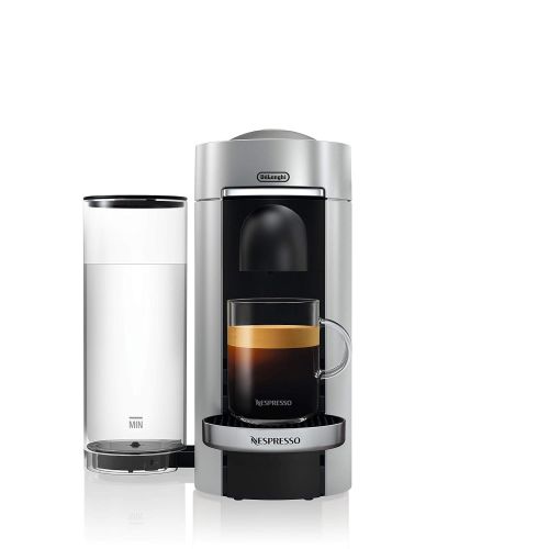  DeLonghi Nespresso Vertuo Plus | ENV 155.S Kaffeekapselmaschine | Perfekte Crema dank Centrifusion Technologie | Inkl. Willkommenspaket mit 12 Kapseln | 1,7 L | silber