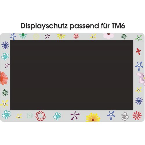  Wodtke-werbetechnik Displayschutzfolie fuer TM6 Blumen bunt