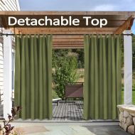 Cololeaf cololeaf Waterproof Pergola Outdoor Curtain Panel Drapes Blackout Outdoor Decor Tab Top Curtains Mildew Resistant for Patio Porch Gazebo Panel Drapery, Width 120 x Height 102, Turq